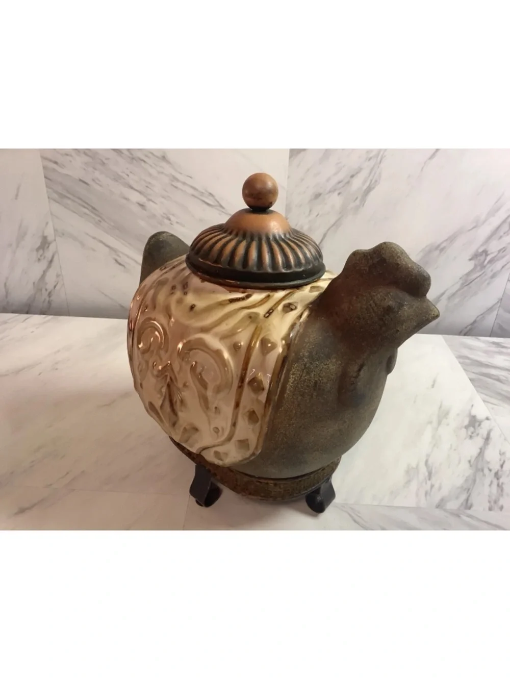 Pier 1 Imports ceramic Chicken Rooster 10 inches